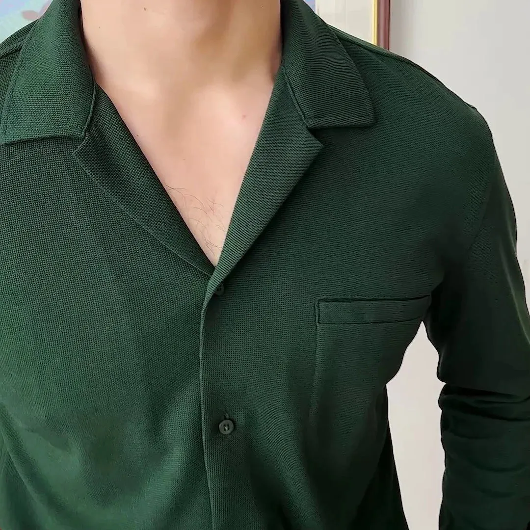 Turn-down collar shirt