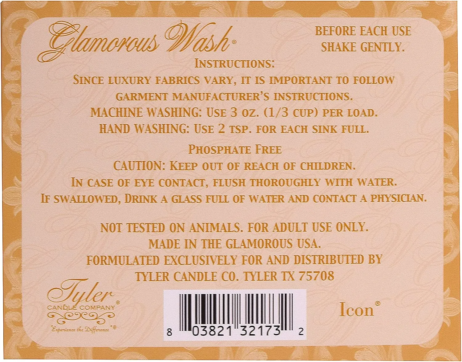 Tyler Candle Entitled Glamorous Wash 32 oz