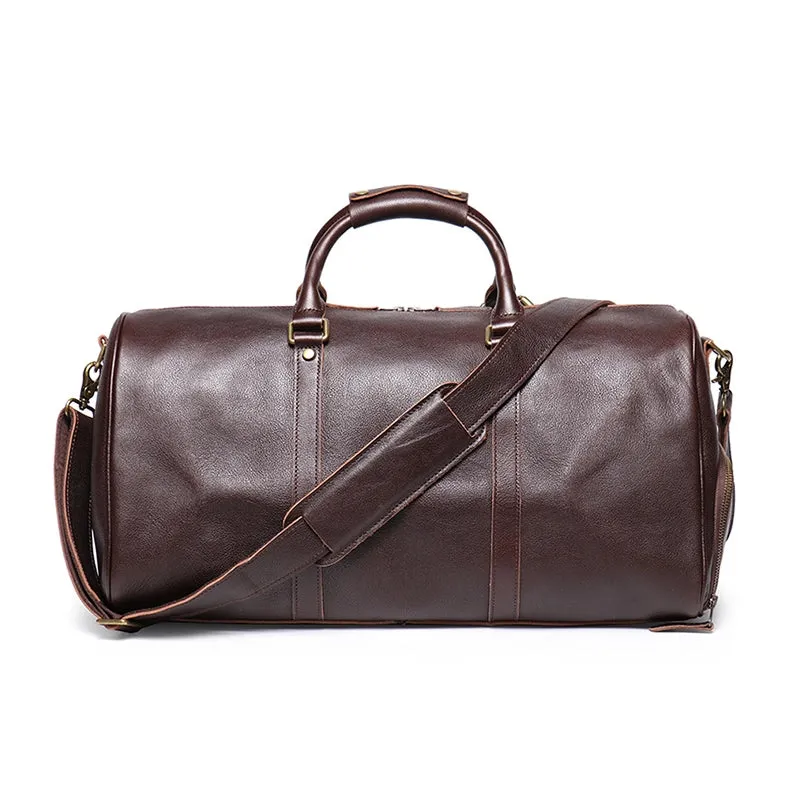 Vintage Glamour Leather Duffle Bag