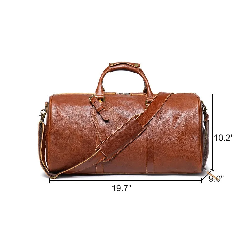 Vintage Glamour Leather Duffle Bag