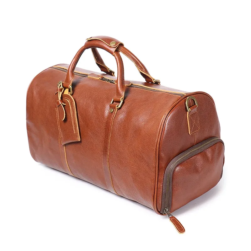 Vintage Glamour Leather Duffle Bag