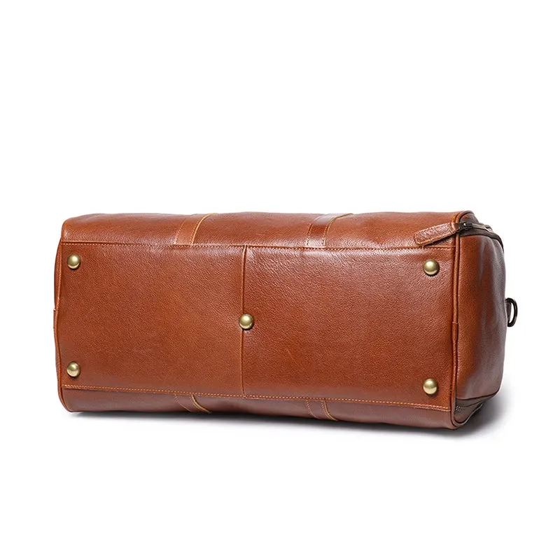 Vintage Glamour Leather Duffle Bag