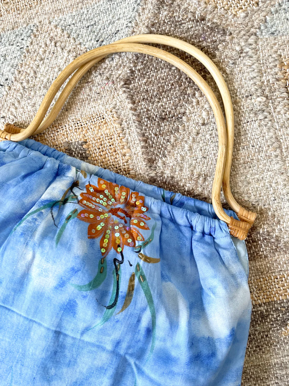 Vintage Sky Blue Cloud Bag