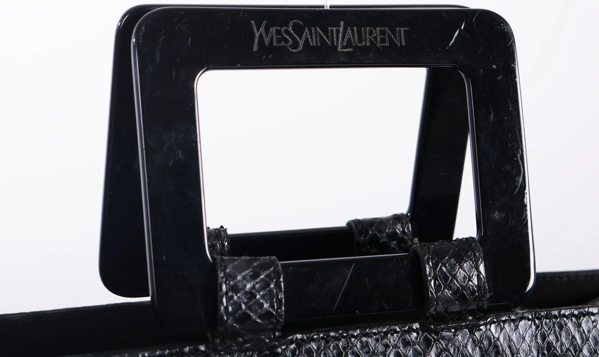 VTG YVES SAINT LAURENT PYTHON LEATHER BAG