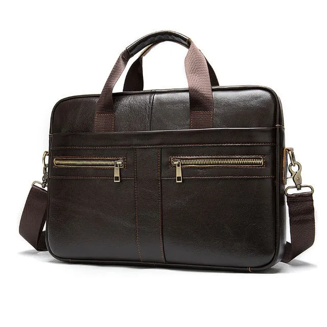 WEIXER Men's Genuine Leather Business Briefcase