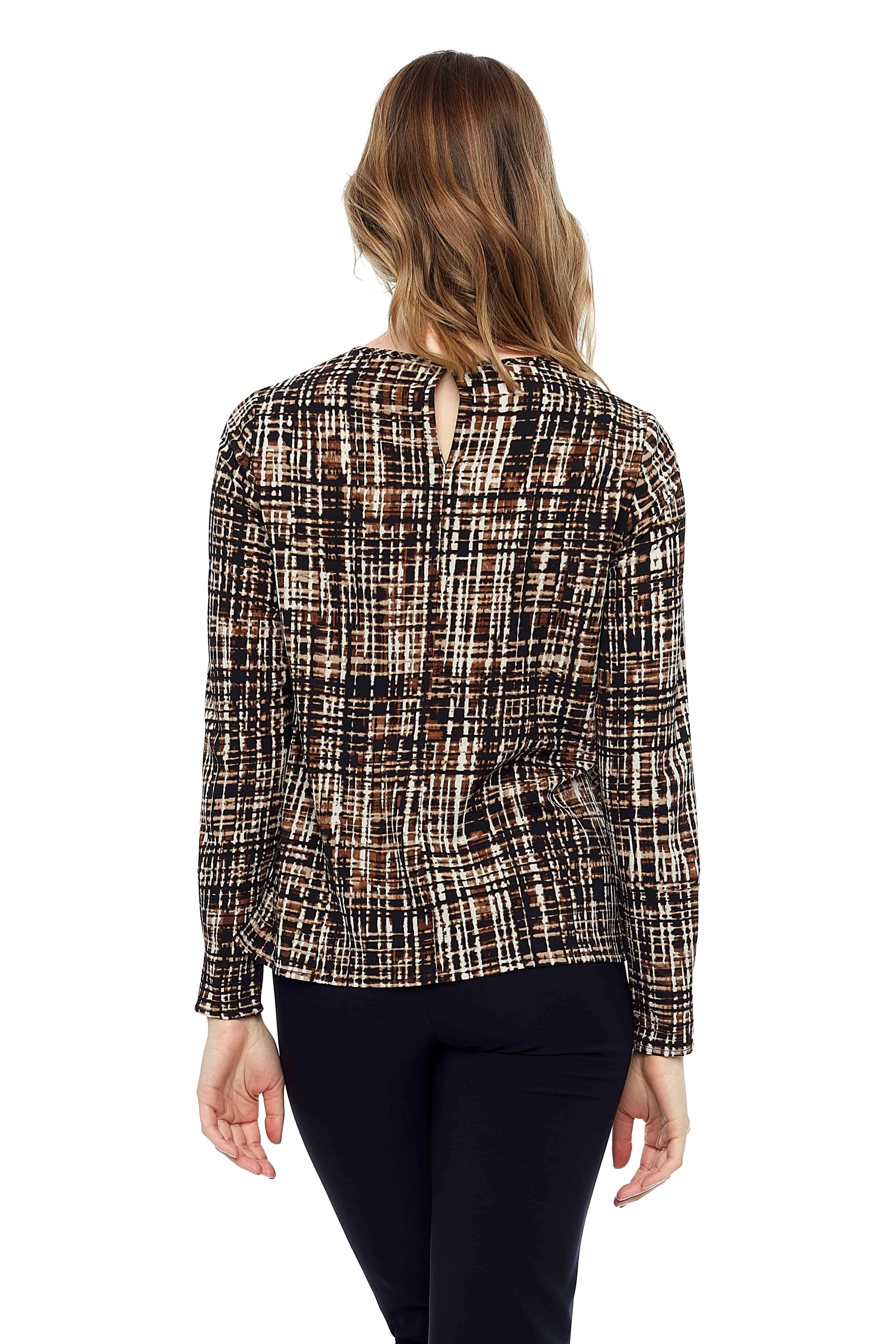 Wicker Crepe Long Sleeve top