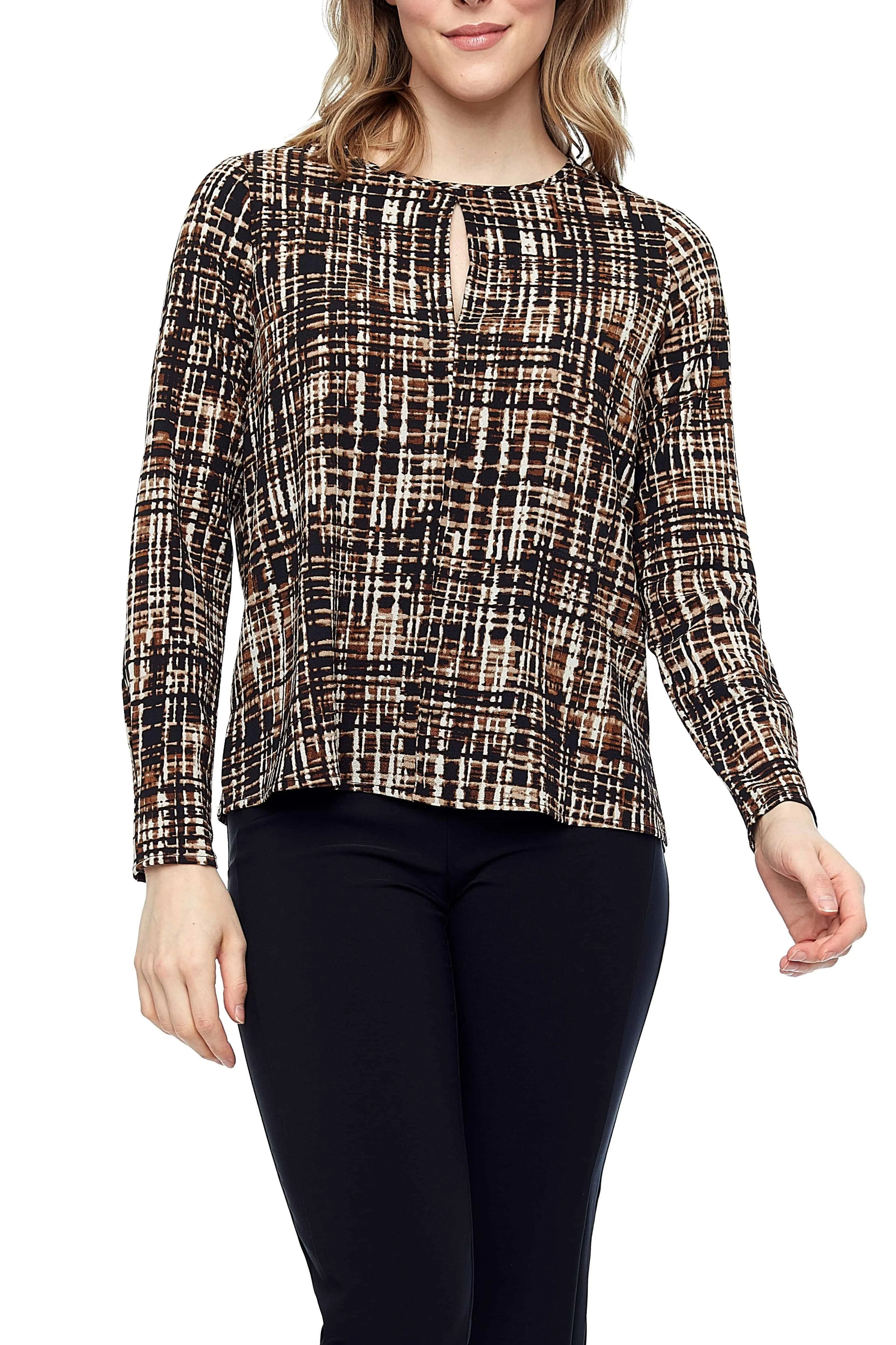 Wicker Crepe Long Sleeve top