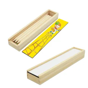 Wooden Pencil case with pencils - Small