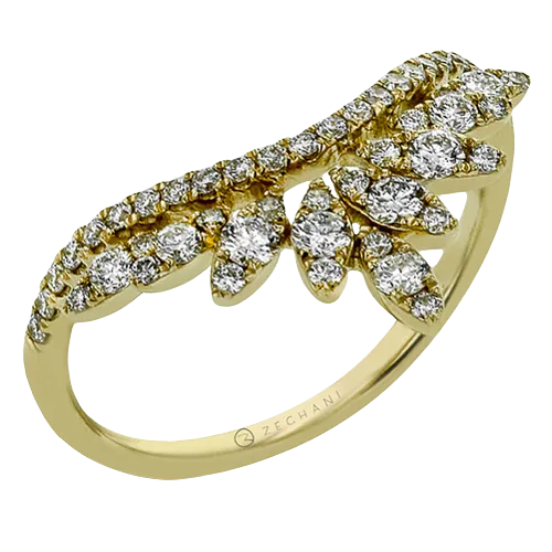 ZR2016 Right Hand Ring in 14k Gold with Diamonds